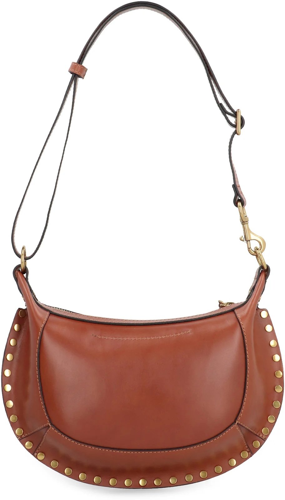 Image of ISABEL MARANT OSKAN MOON SHOULDER BAG COGNAC