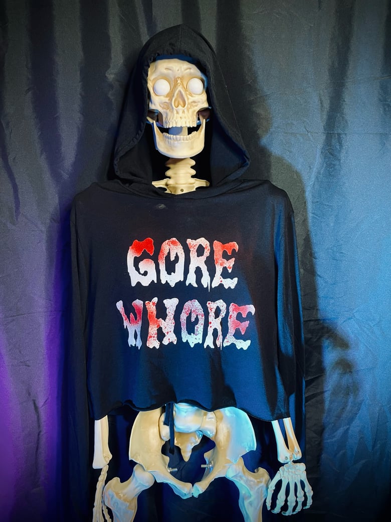 Image of Gore Whore Lightweight Cropped Hoodie
