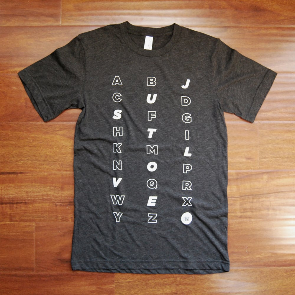 Image of The Just Love Project - Zig Zag Alphabet Shirt