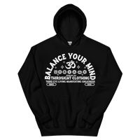 Image 1 of Balance Your Mind White Print Hoodie 
