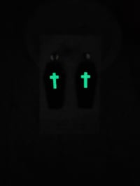 Image 4 of Glow-in-the-Dark Coffin Earrings