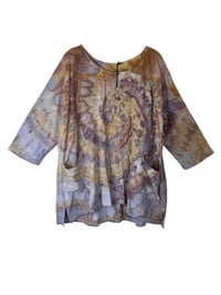 Image 2 of M Cotton Forager Top in Earthy Spiral Ice Dye