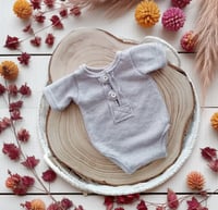 Image 1 of Newborn boys bodysuit Patrick - grey | photo props
