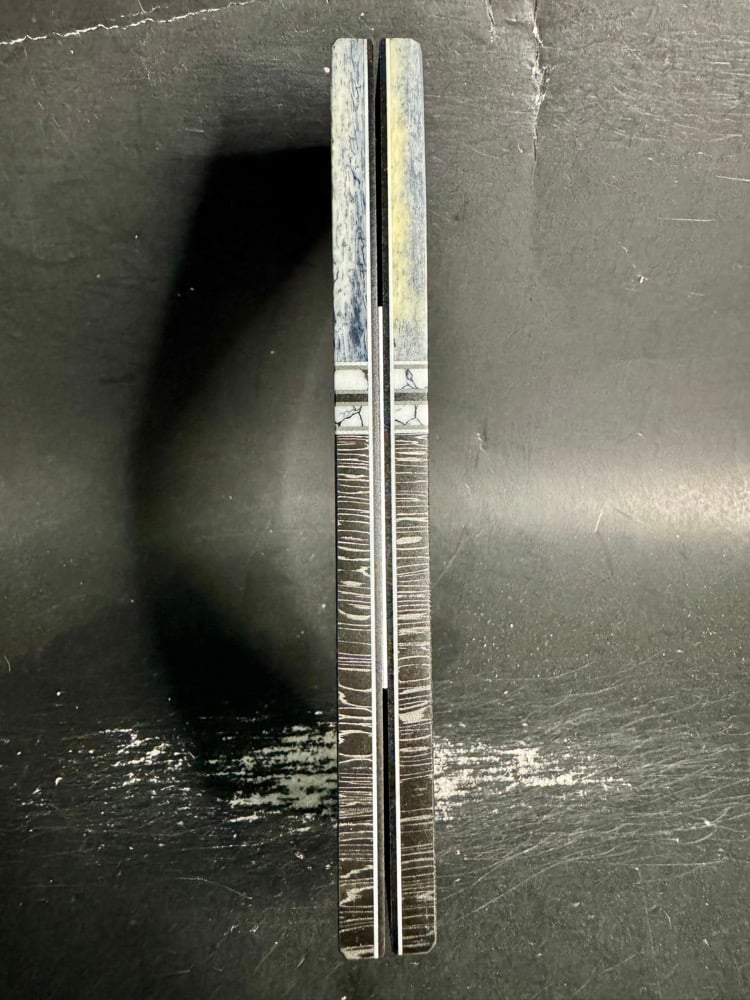 Image of Giraffe Bone & Fat Carbon Segmented Knife Scales