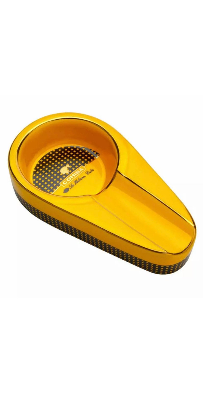 Image of Ceramic Cigar Ashtray Cigarate Travel Ash Holder Ash Single Slot Portable