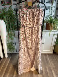 Image 1 of Printed strapless dress