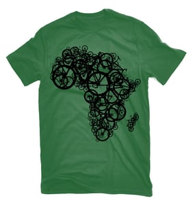 Image of Red Bike & Green Africa Men's T-Shirt (Green) 