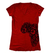 Image of RBG Africa Women's V-Neck (Red)