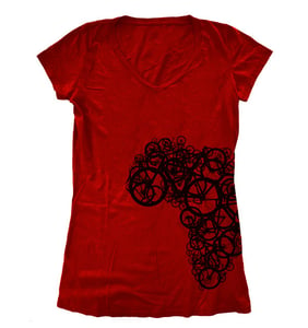 Image of RBG Africa Women's V-Neck (Red)