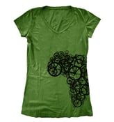 Image of RBG Africa Women's V-Neck (Green)