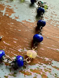 Image 14 of lapis and peridot charm bracelet