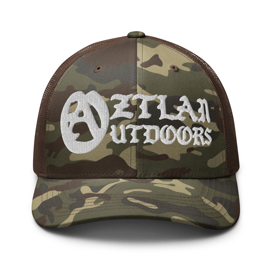 Image of Lower AZ AZtlan Outdoors Camouflage trucker hat