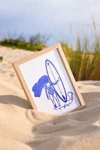 Image 1 of Linogravure 13 x 18 cm • Face à l’horizon