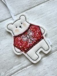 Image 1 of Christmas Bow jumper Polar Bear Decoration 
