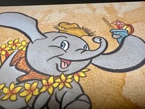 Image of 5x7" "Dumbo goes Tiki" Inspired Print