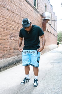 Image 1 of Authentic Blue Livingstone pinstripe shorts 