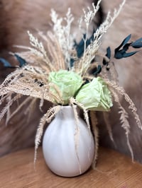 Image 8 of Green Whispers  White Vase