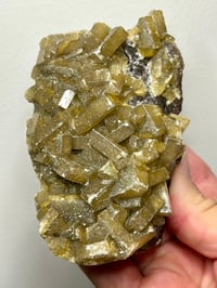 Image 9 of Yellow Barite On Purple Fluorite Specimen | Jiangxi China #2731
