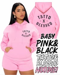 40% off SPECIAL OFFER!!! Tattd&Blessed babypink&black Hoodie!!! 🩷