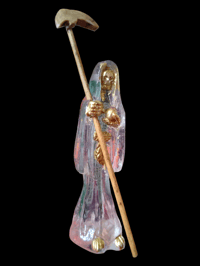 Image 2 of Clear money Santa Muerte Statue 