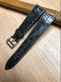 Image 1 of Degradè Double Grey Alligator Watch Strap - Horizontal Cut -