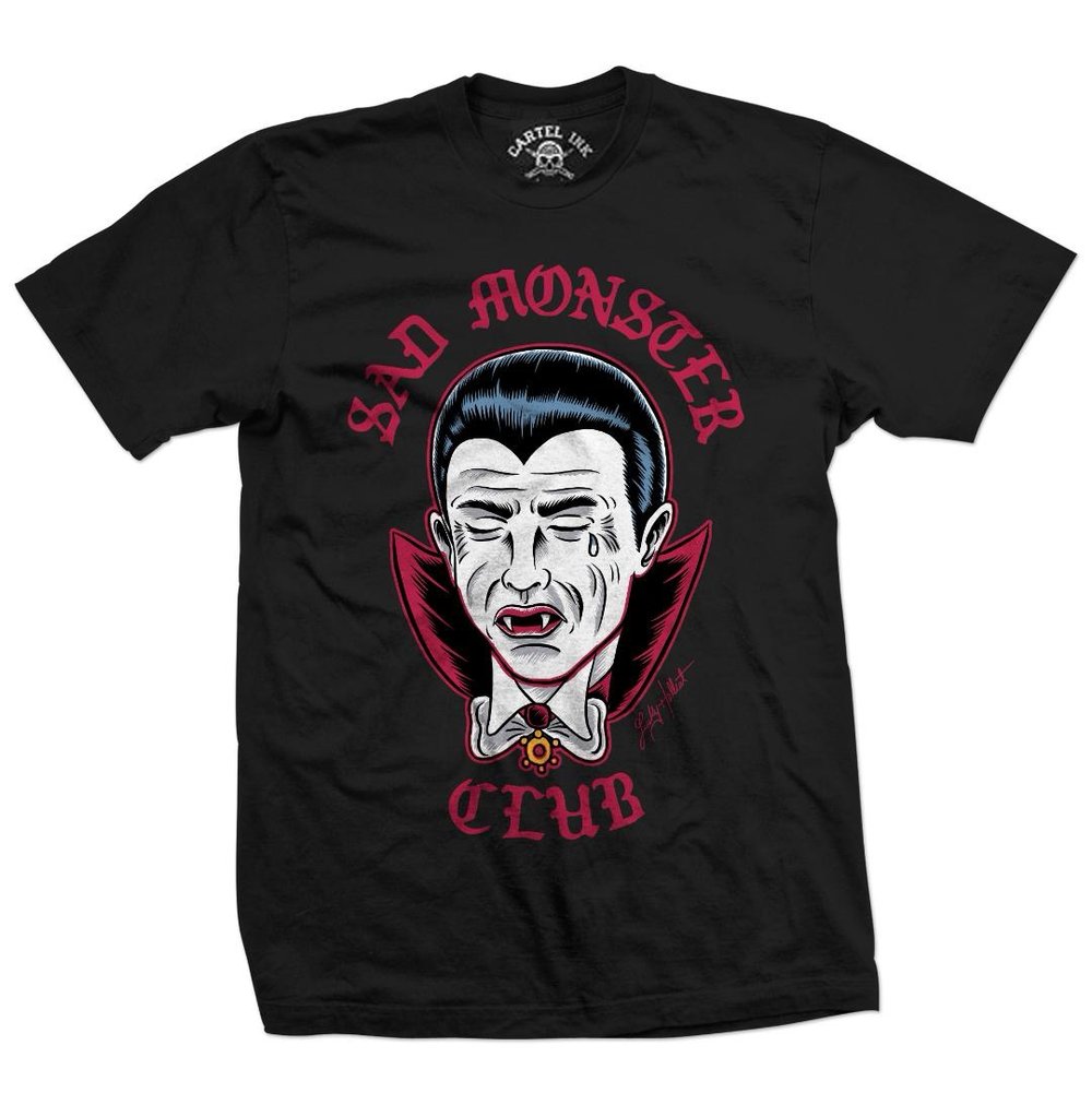 Mens Dracula Sad Monster Club T-shirt