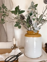 Image 1 of Frosted Foliage & Pinecone Branches (set of 3 )