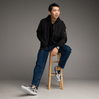 Image 2 of BLACK AND WHITE S.O.N.S SLIP-ON CANVAS SHOES