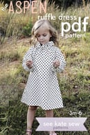 Image 1 of the ASPEN ruffle dress PDF PATTERN