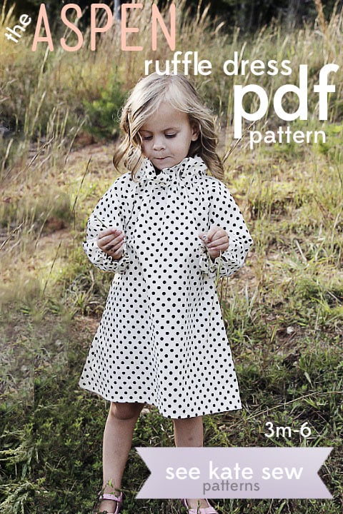 Image of the ASPEN ruffle dress PDF PATTERN