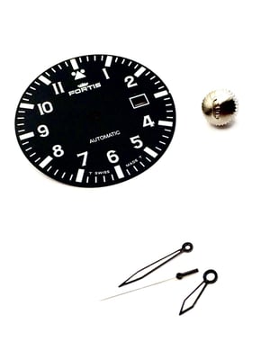 Image of Fortis Flieger complete kit,new,Black Dial,40mm Case.595.10.46.1