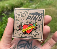 Trout Heart Enamel Pin