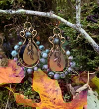 Image 1 of African Turquoise Mini Snakes Earring