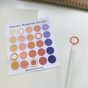 Image of Color Palette Circle Sticker Sheets