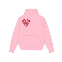 Image 2 of DALLAS STAR HEART HOODIE (PINK/RED)