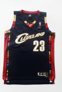 Image of Vintage Cleveland Cavaliers James Basketball Jersey Navy