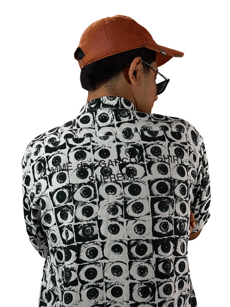 Image of Supreme X CDG 'Eyes' Button-Up Shirt