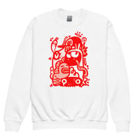 Image 1 of SWEATSHIRT: YOUTH - "FUNKY RED"