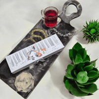 Image 5 of Serving Board • "Marble Under Glass" Effect . Epoxy & Artificial Stone • 63x22 cm . 