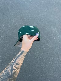 Image 5 of FOREST GREEN PARTLY CLOUDY  OAKLAND ATHLETICS CUSTOM FITTED CAP