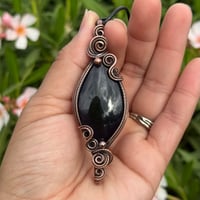 Image 2 of Purple & Green Rainbow Obsidian Pendant 🌈