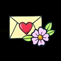 Love Letter Handpainted Woodcutout