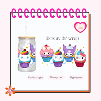 Sanrio Cupcake UV DTF Cup wrap