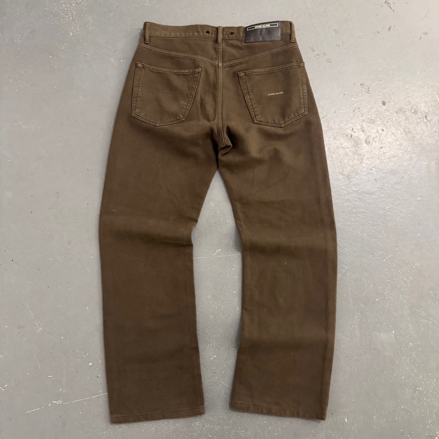 Image of Stone Island denims brushed cotton trousers, size 31" x 30"