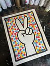 Polka Dotted Peace Sign Drawing!
