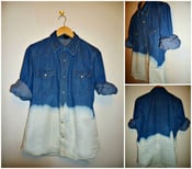 Image of Custom Studded & Bleached Denim Shirt 