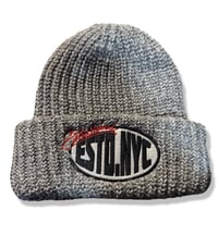 Image 1 of Estd NYC Patchwork Chunky Beanie