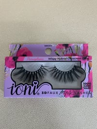 Image 1 of PERSEPHONE wispy hybrid crisscross long black faux mink eyelashes