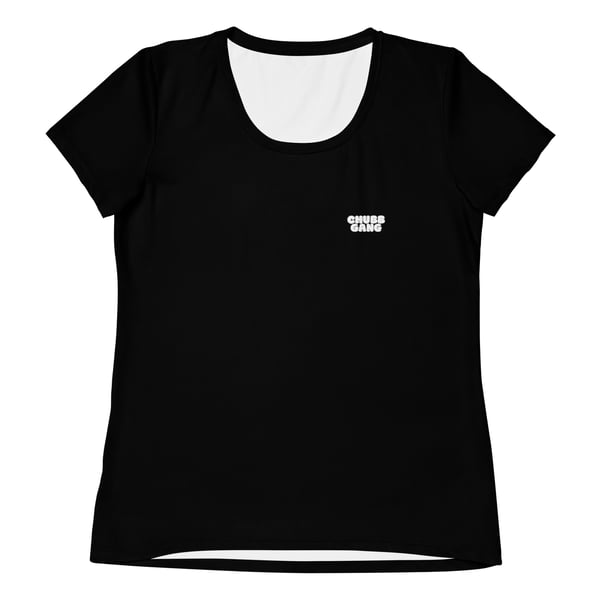 Image of C.H.U.B.B. GANG Women's Athletic T-Shirt (Jet Black)