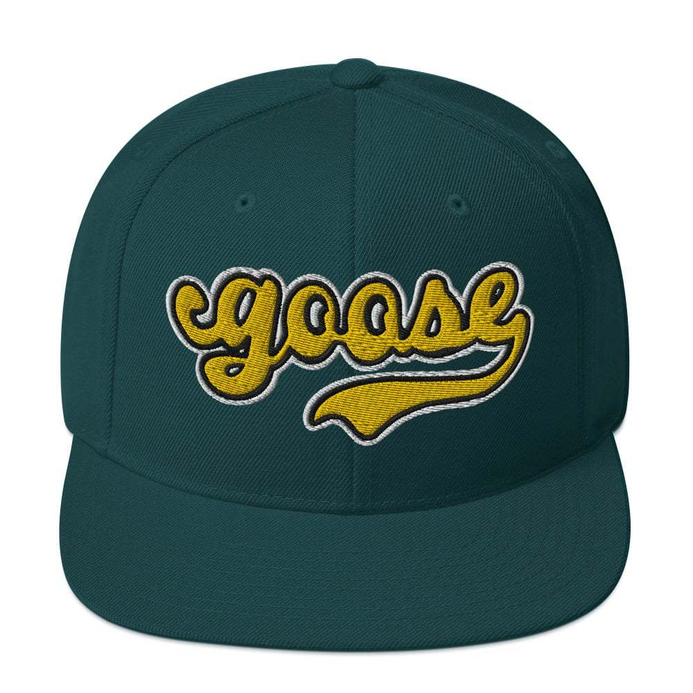 Yellow Script Snapback Hat